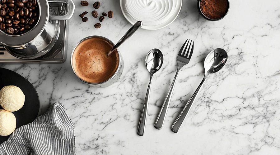 white silverware